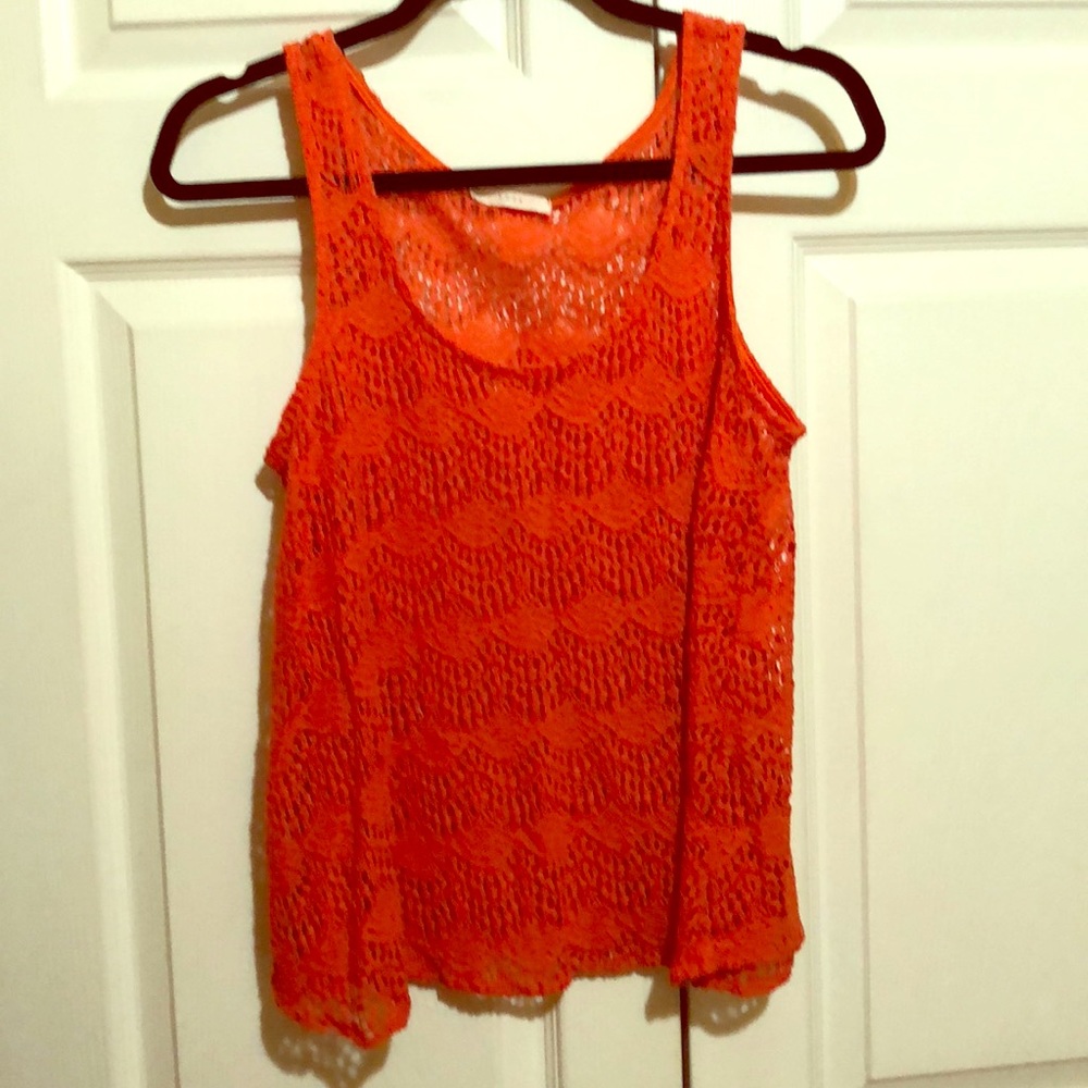 Crochet crop tank top